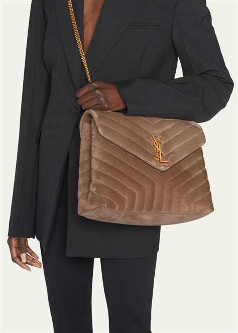 ysl quilted loulou suede leather|loulou medium ysl shoulder bag.